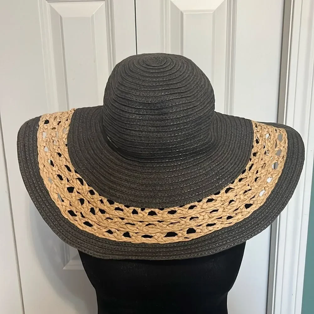 Panama Jack Floppy Braided Wide Brim Straw Paper Sun Excursion Hat Vacation